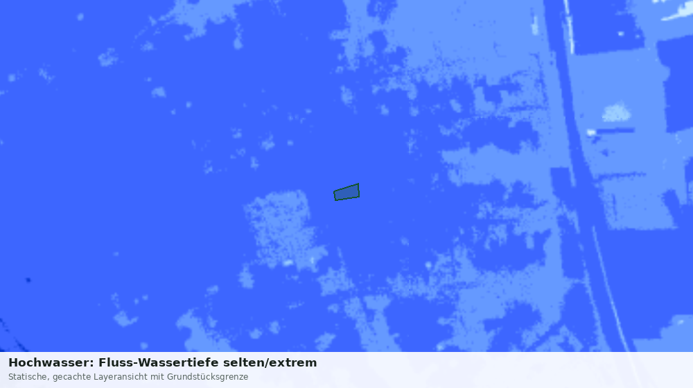 Statische Kartenansicht: Hochwasser: Fluss-Wassertiefe selten/extrem