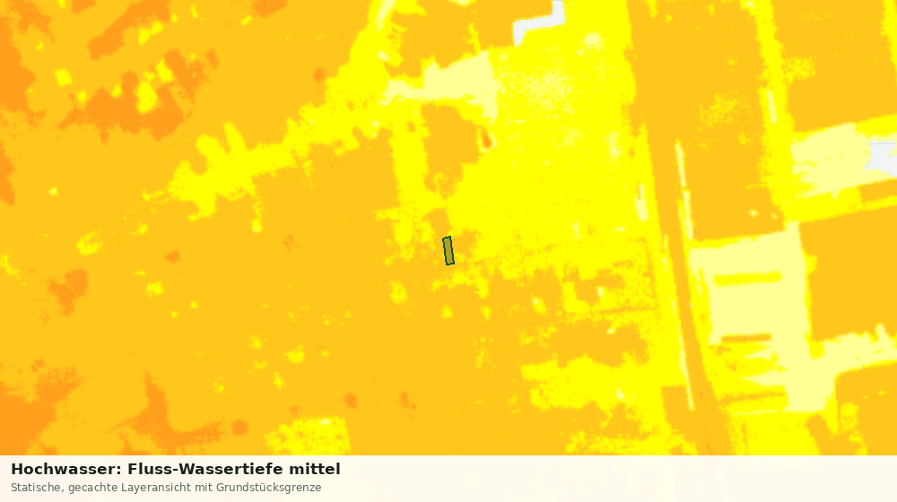 Statische Kartenansicht: Hochwasser: Fluss-Wassertiefe mittel