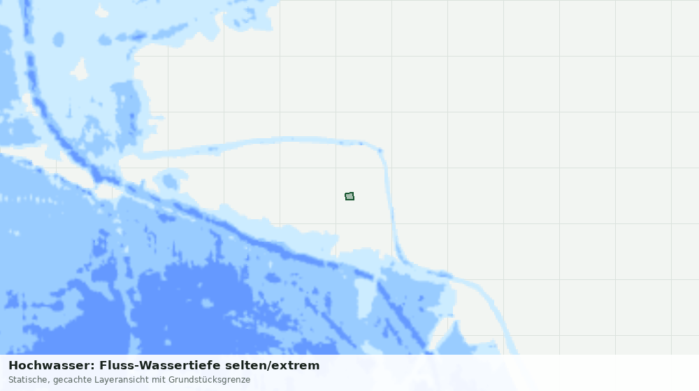 Statische Kartenansicht: Hochwasser: Fluss-Wassertiefe selten/extrem