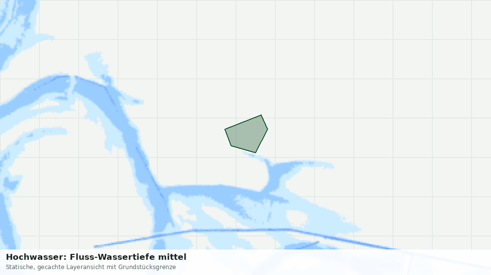 Statische Kartenansicht: Hochwasser: Fluss-Wassertiefe mittel