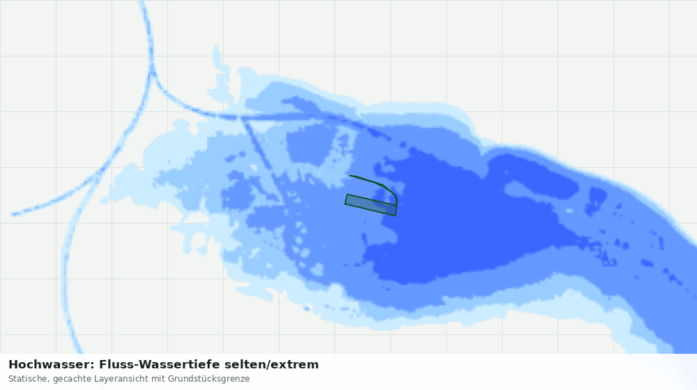 Statische Kartenansicht: Hochwasser: Fluss-Wassertiefe selten/extrem