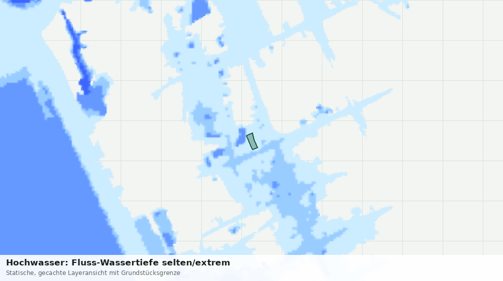 Statische Kartenansicht: Hochwasser: Fluss-Wassertiefe selten/extrem