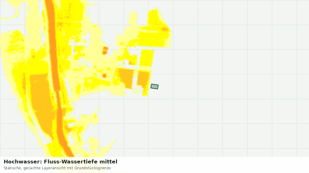 Statische Kartenansicht: Hochwasser: Fluss-Wassertiefe mittel