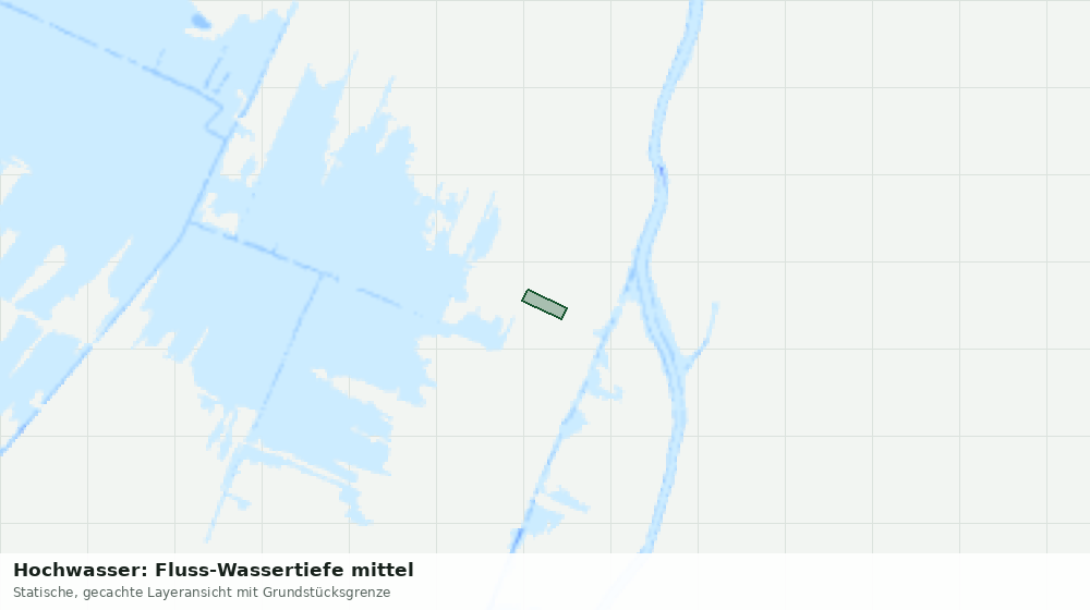 Statische Kartenansicht: Hochwasser: Fluss-Wassertiefe mittel