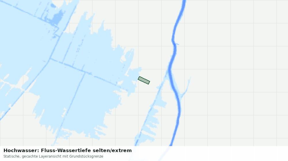 Statische Kartenansicht: Hochwasser: Fluss-Wassertiefe selten/extrem