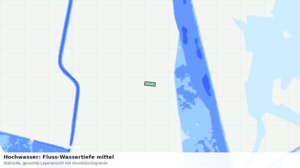 Statische Kartenansicht: Hochwasser: Fluss-Wassertiefe mittel