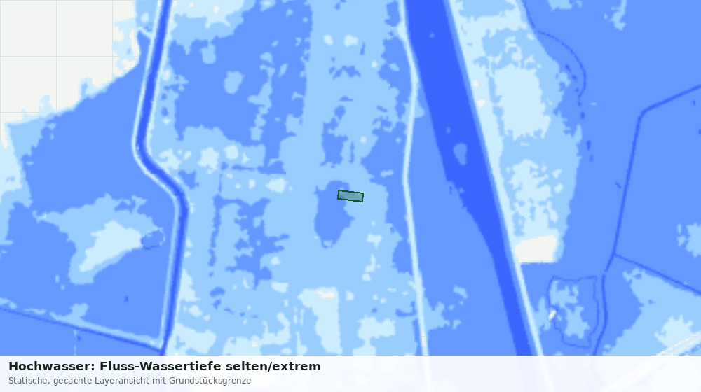 Statische Kartenansicht: Hochwasser: Fluss-Wassertiefe selten/extrem