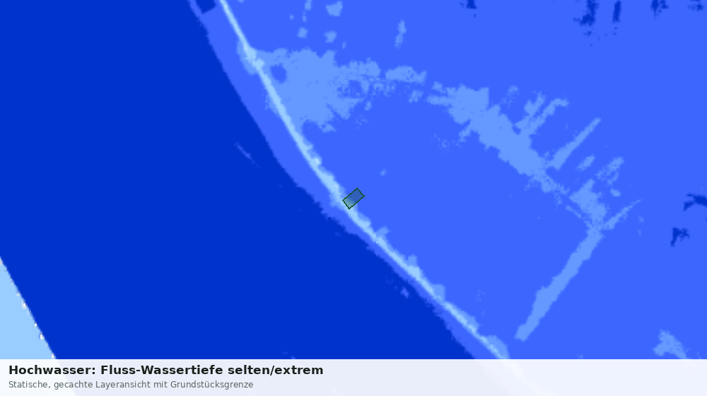 Statische Kartenansicht: Hochwasser: Fluss-Wassertiefe selten/extrem