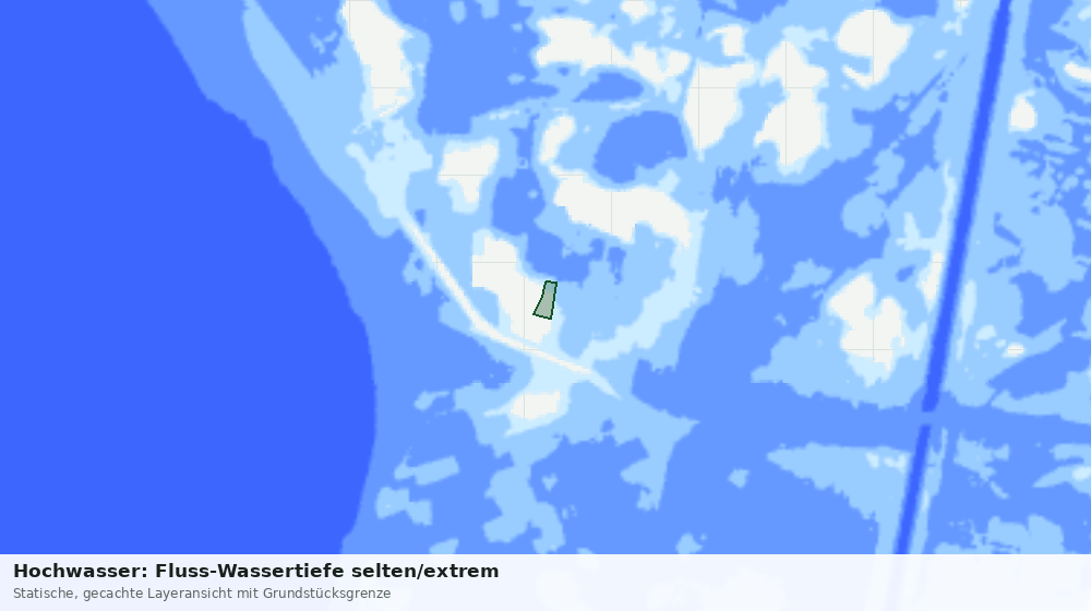 Statische Kartenansicht: Hochwasser: Fluss-Wassertiefe selten/extrem