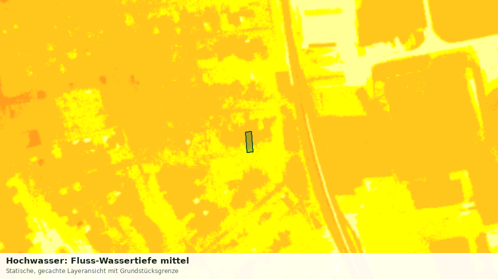 Statische Kartenansicht: Hochwasser: Fluss-Wassertiefe mittel