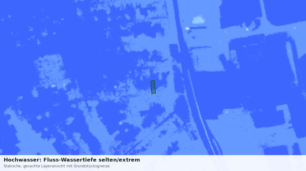 Statische Kartenansicht: Hochwasser: Fluss-Wassertiefe selten/extrem