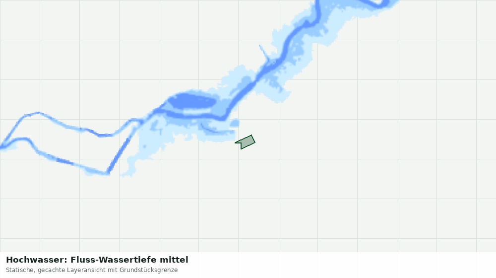 Statische Kartenansicht: Hochwasser: Fluss-Wassertiefe mittel
