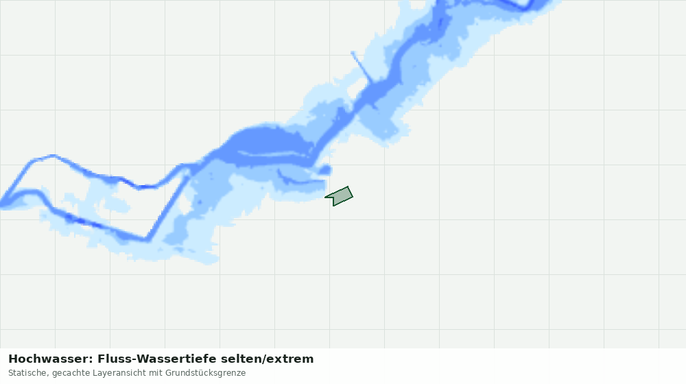 Statische Kartenansicht: Hochwasser: Fluss-Wassertiefe selten/extrem