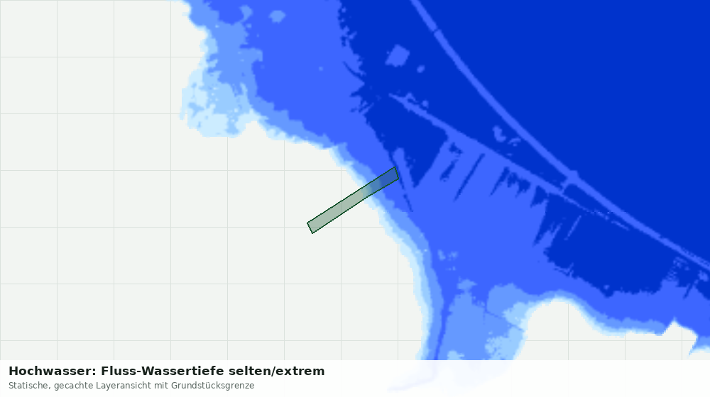 Statische Kartenansicht: Hochwasser: Fluss-Wassertiefe selten/extrem