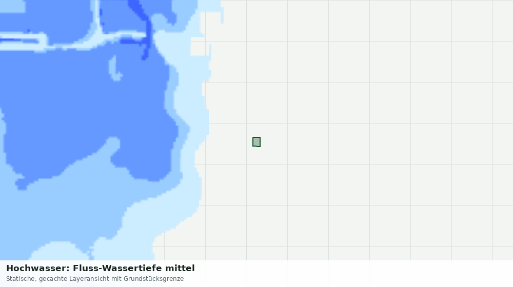 Statische Kartenansicht: Hochwasser: Fluss-Wassertiefe mittel