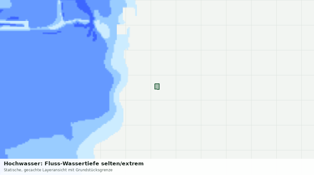 Statische Kartenansicht: Hochwasser: Fluss-Wassertiefe selten/extrem
