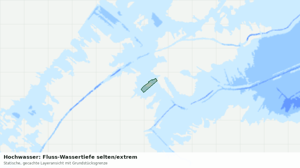 Statische Kartenansicht: Hochwasser: Fluss-Wassertiefe selten/extrem