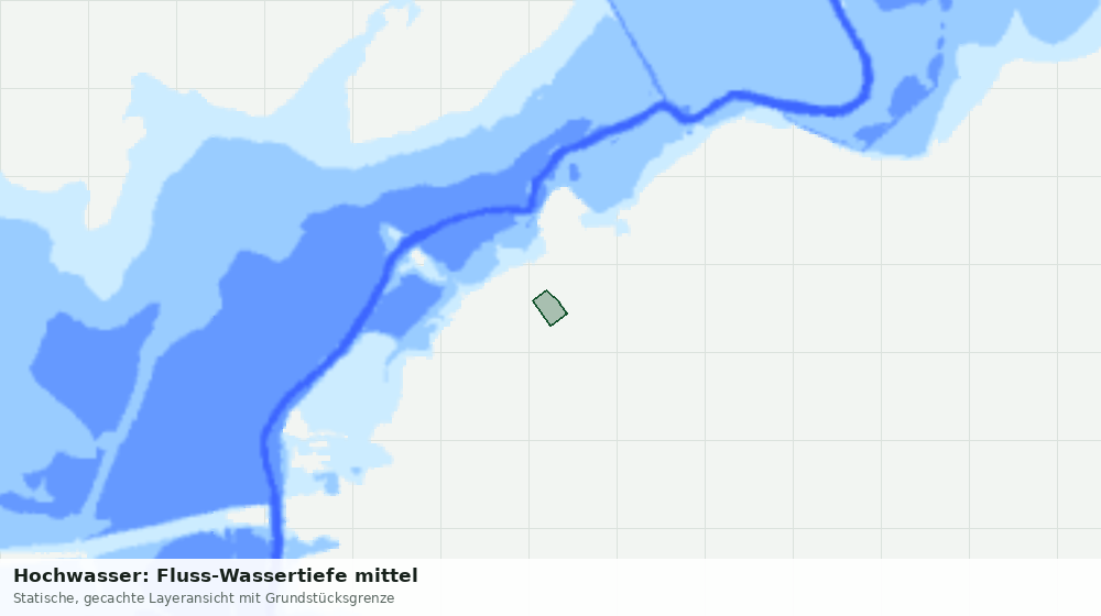 Statische Kartenansicht: Hochwasser: Fluss-Wassertiefe mittel