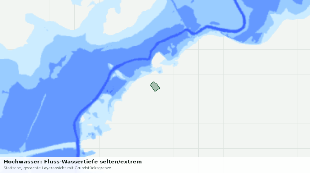 Statische Kartenansicht: Hochwasser: Fluss-Wassertiefe selten/extrem
