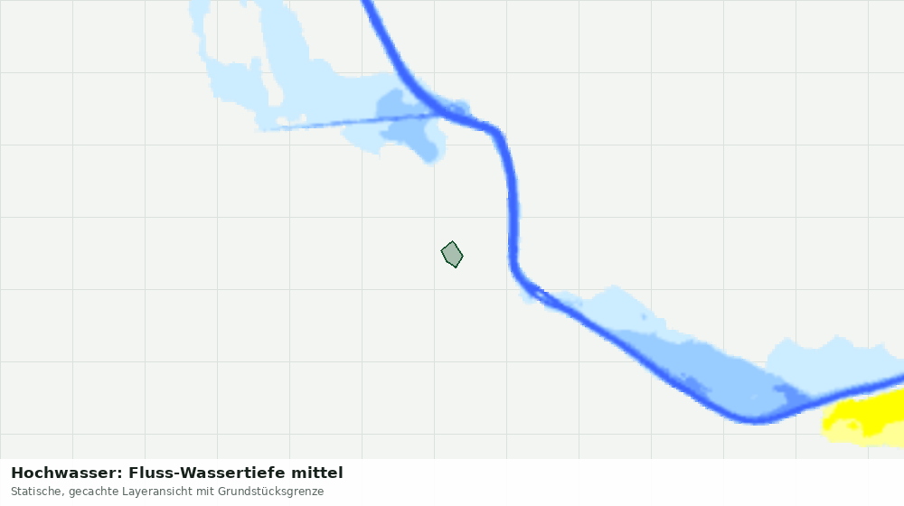 Statische Kartenansicht: Hochwasser: Fluss-Wassertiefe mittel