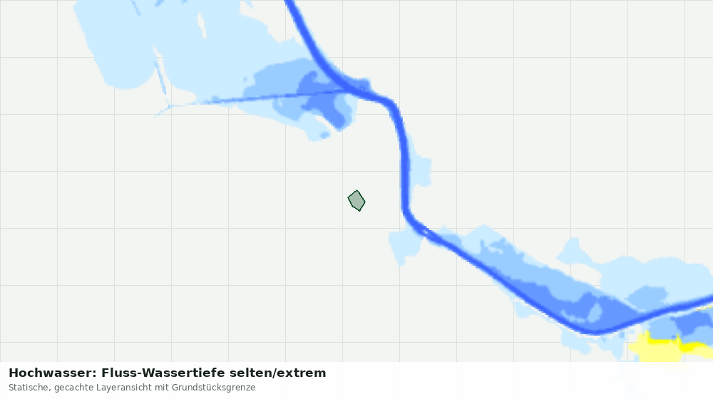 Statische Kartenansicht: Hochwasser: Fluss-Wassertiefe selten/extrem