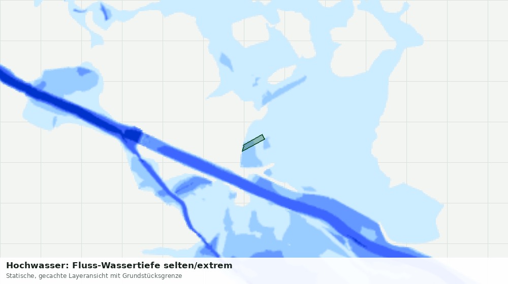 Statische Kartenansicht: Hochwasser: Fluss-Wassertiefe selten/extrem