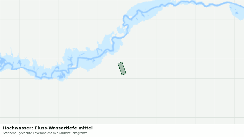 Statische Kartenansicht: Hochwasser: Fluss-Wassertiefe mittel