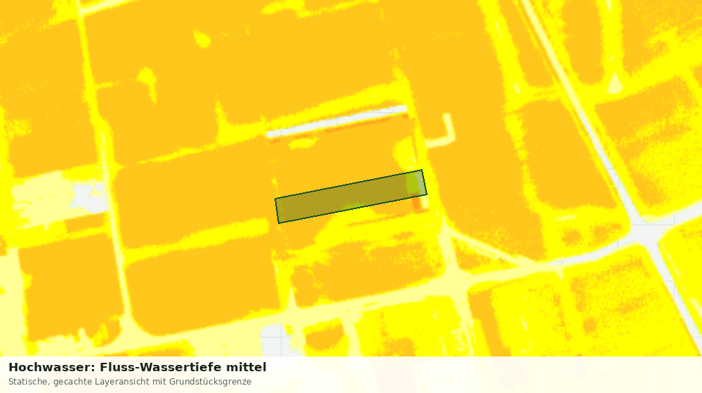 Statische Kartenansicht: Hochwasser: Fluss-Wassertiefe mittel