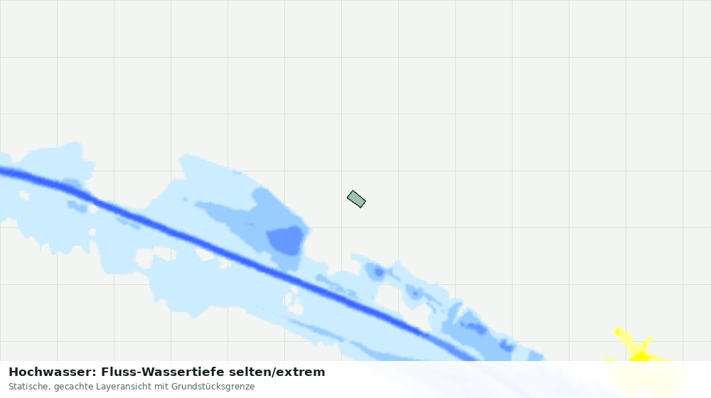 Statische Kartenansicht: Hochwasser: Fluss-Wassertiefe selten/extrem
