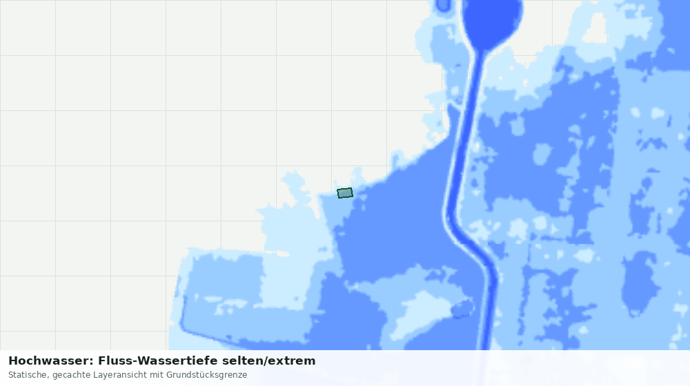 Statische Kartenansicht: Hochwasser: Fluss-Wassertiefe selten/extrem