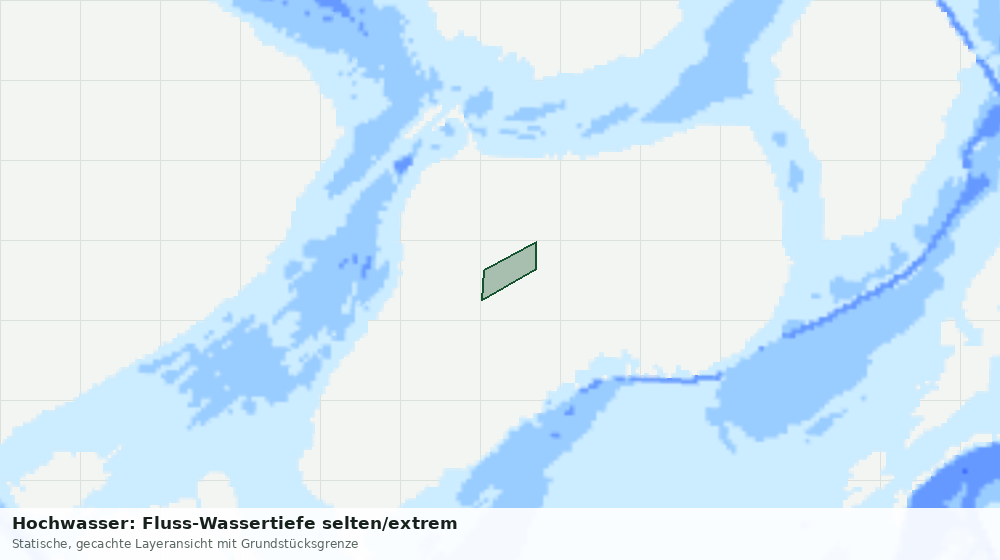 Statische Kartenansicht: Hochwasser: Fluss-Wassertiefe selten/extrem