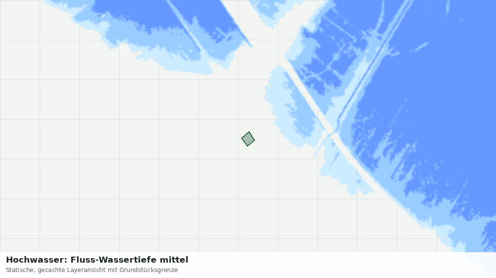 Statische Kartenansicht: Hochwasser: Fluss-Wassertiefe mittel