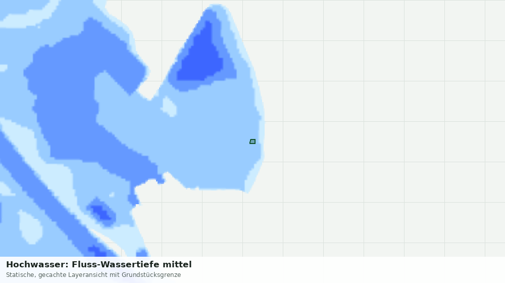 Statische Kartenansicht: Hochwasser: Fluss-Wassertiefe mittel