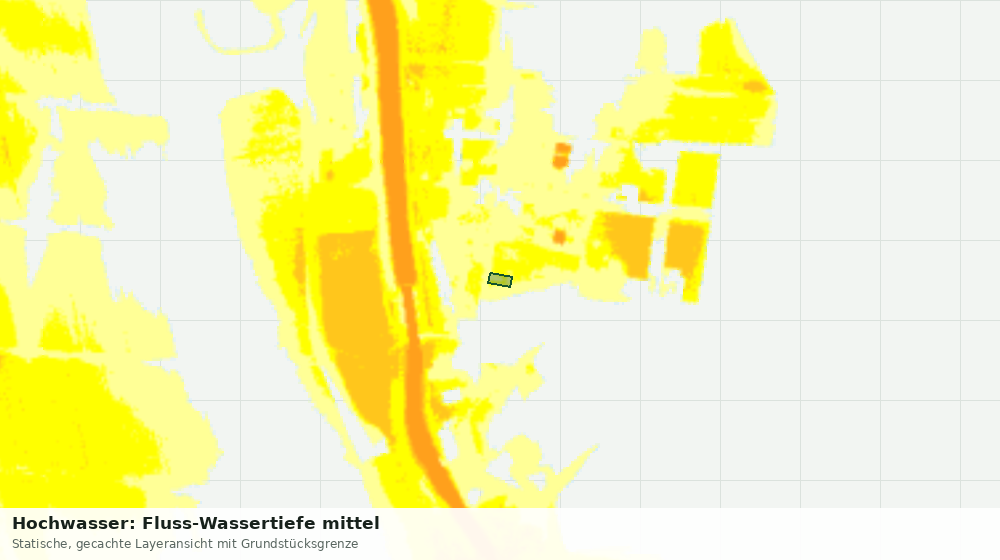 Statische Kartenansicht: Hochwasser: Fluss-Wassertiefe mittel