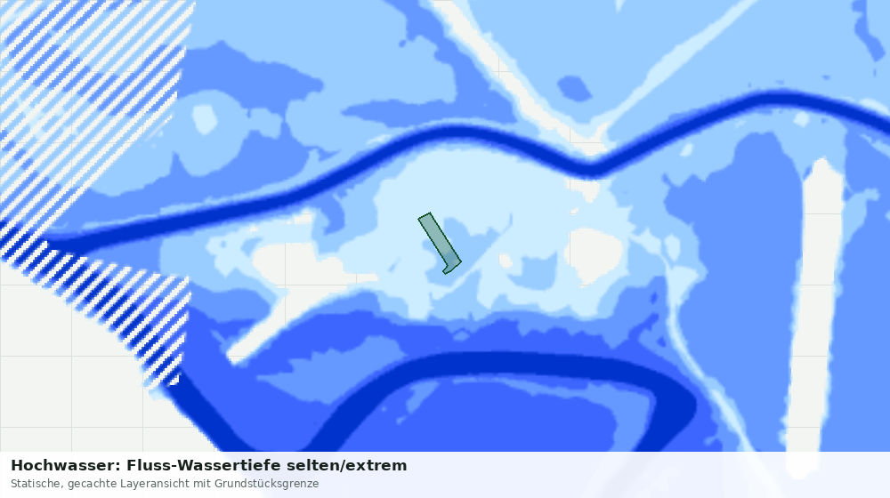 Statische Kartenansicht: Hochwasser: Fluss-Wassertiefe selten/extrem