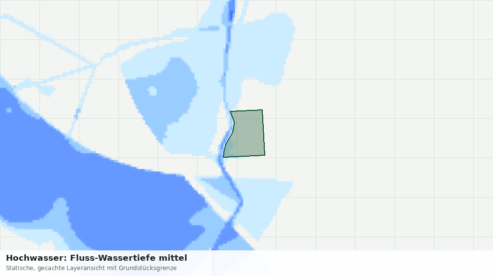 Statische Kartenansicht: Hochwasser: Fluss-Wassertiefe mittel