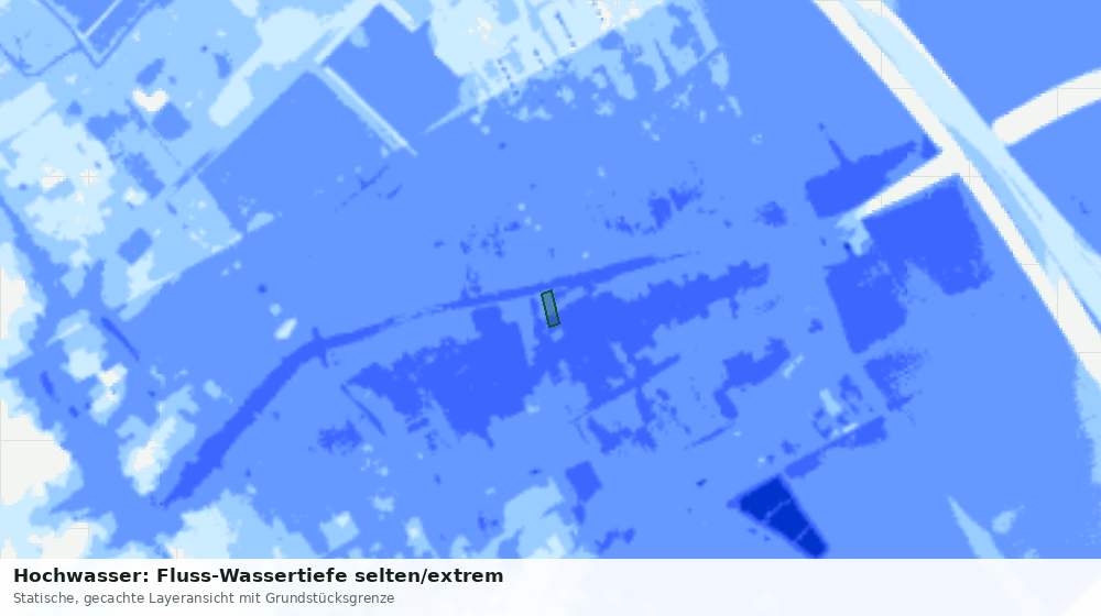 Statische Kartenansicht: Hochwasser: Fluss-Wassertiefe selten/extrem