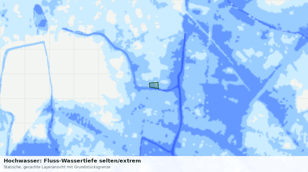 Statische Kartenansicht: Hochwasser: Fluss-Wassertiefe selten/extrem