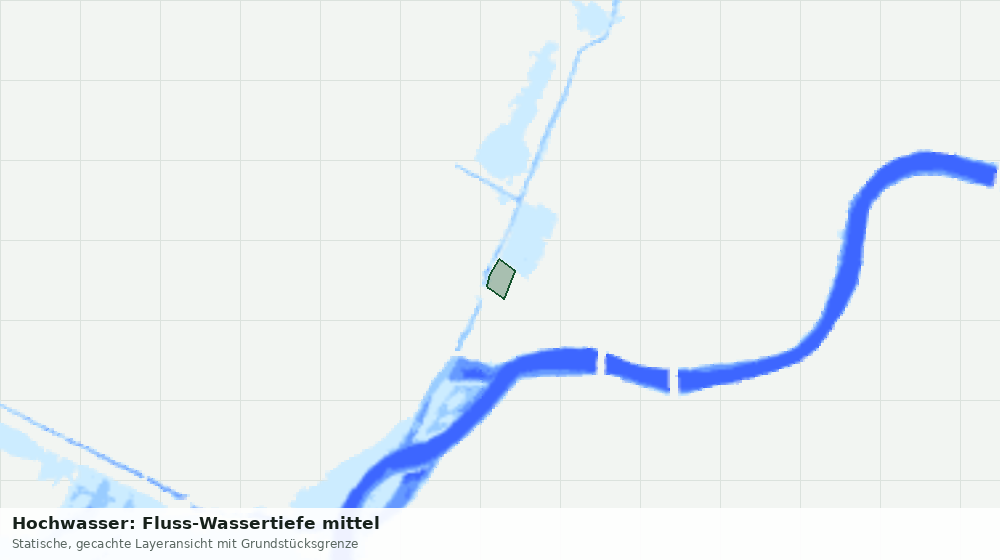 Statische Kartenansicht: Hochwasser: Fluss-Wassertiefe mittel