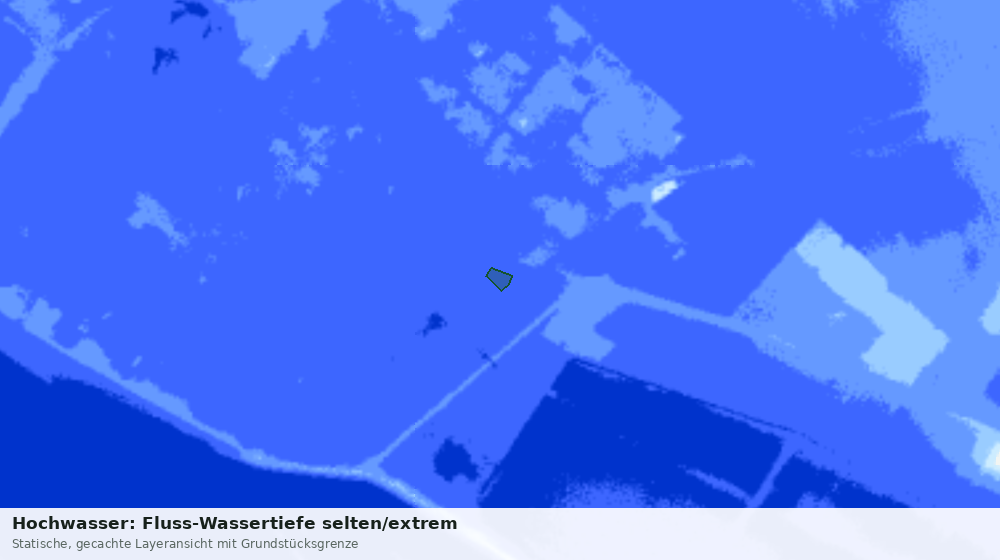 Statische Kartenansicht: Hochwasser: Fluss-Wassertiefe selten/extrem