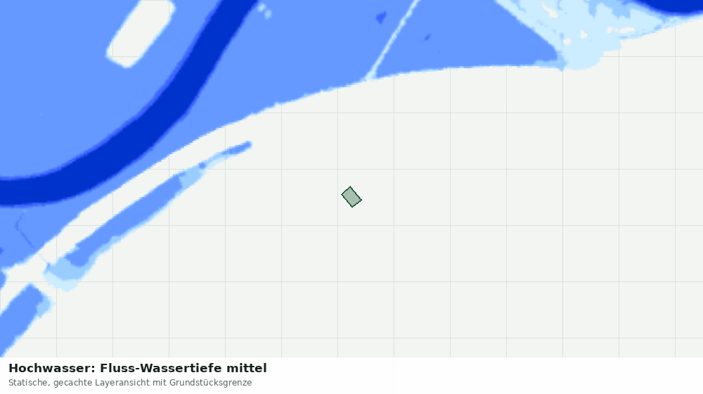 Statische Kartenansicht: Hochwasser: Fluss-Wassertiefe mittel