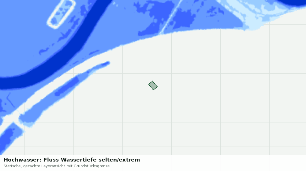 Statische Kartenansicht: Hochwasser: Fluss-Wassertiefe selten/extrem