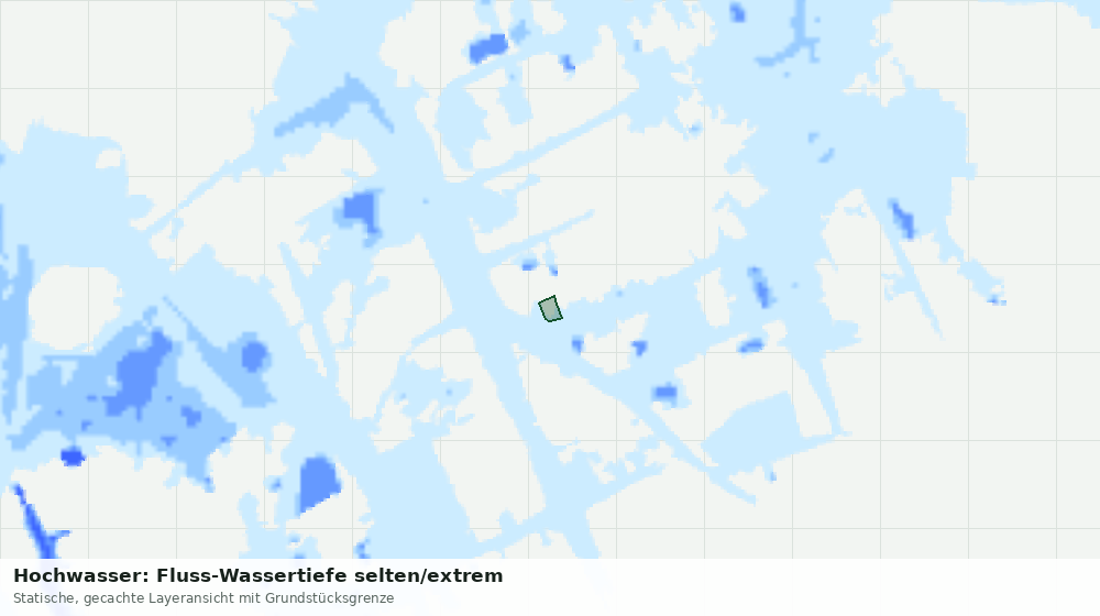 Statische Kartenansicht: Hochwasser: Fluss-Wassertiefe selten/extrem
