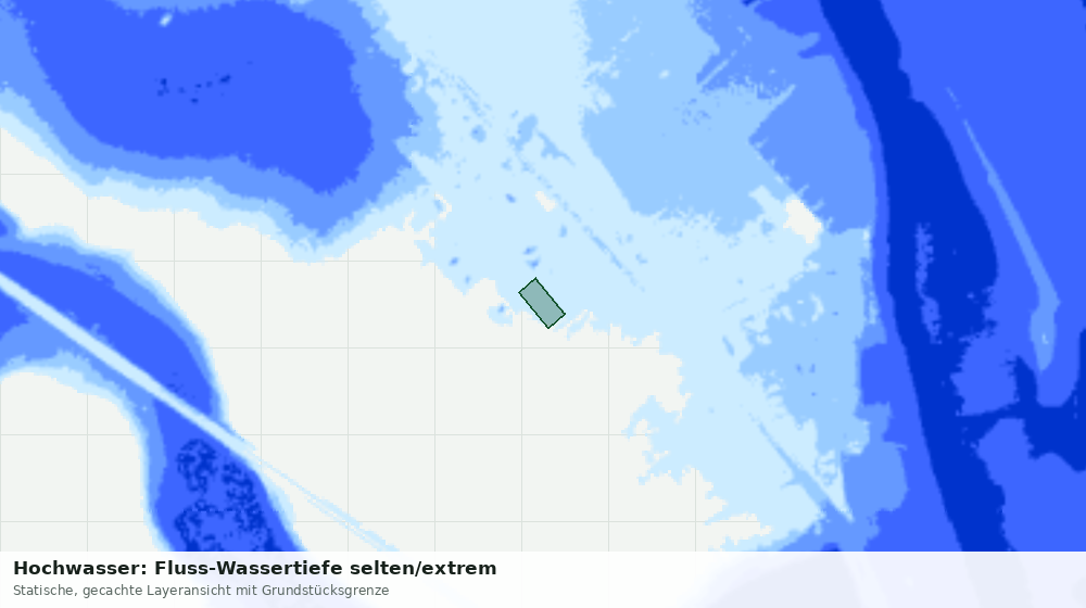 Statische Kartenansicht: Hochwasser: Fluss-Wassertiefe selten/extrem