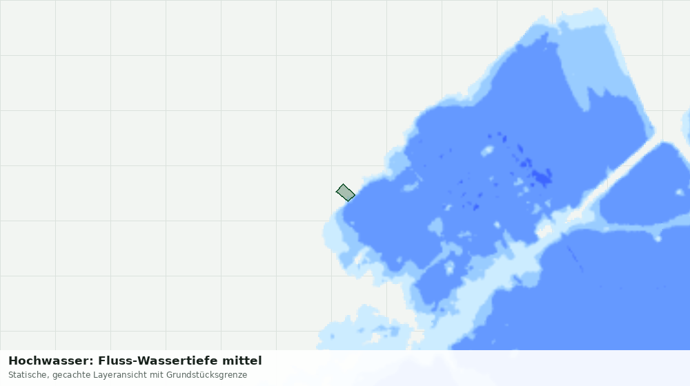 Statische Kartenansicht: Hochwasser: Fluss-Wassertiefe mittel