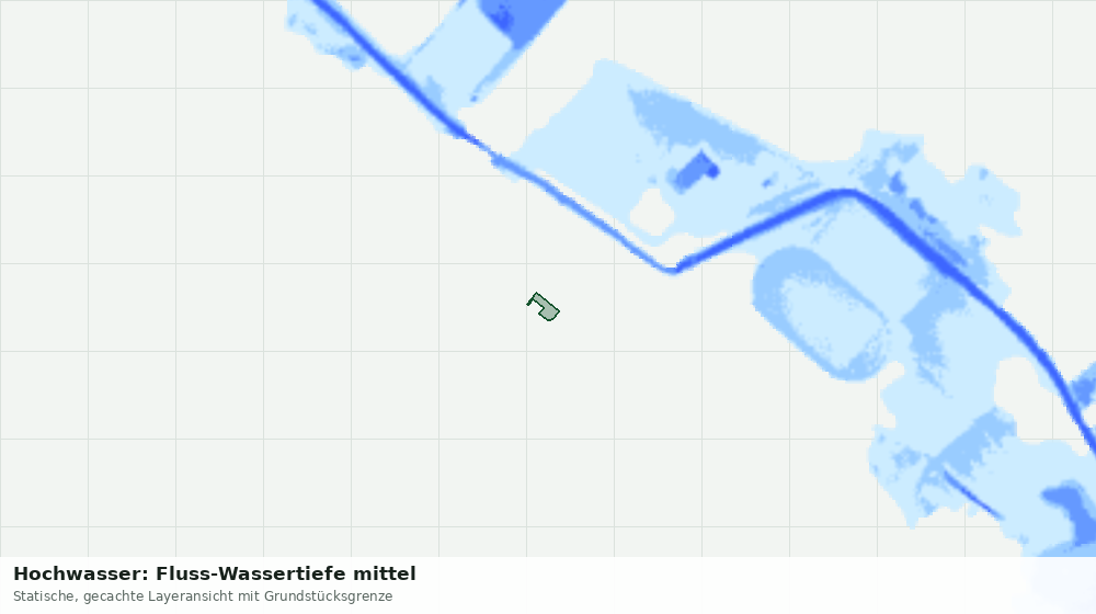 Statische Kartenansicht: Hochwasser: Fluss-Wassertiefe mittel