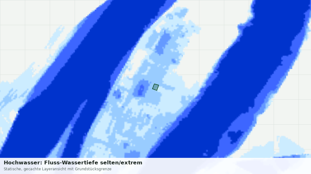 Statische Kartenansicht: Hochwasser: Fluss-Wassertiefe selten/extrem