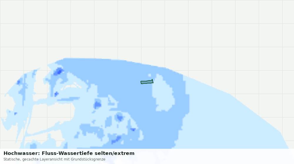 Statische Kartenansicht: Hochwasser: Fluss-Wassertiefe selten/extrem