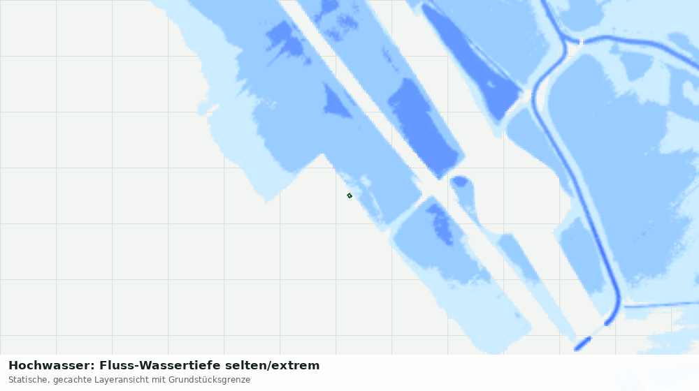 Statische Kartenansicht: Hochwasser: Fluss-Wassertiefe selten/extrem