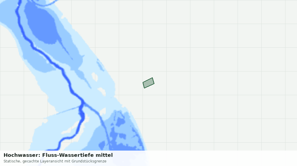Statische Kartenansicht: Hochwasser: Fluss-Wassertiefe mittel